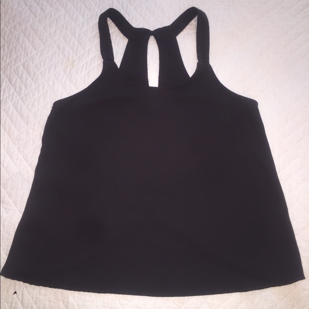 EVERLY Gray Blouse Sleeveless Tank with Back Flare